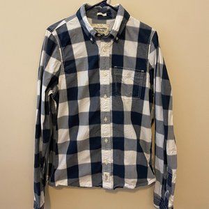 Abercrombie & Fitch Muscle Men's Checkered Button Down Shirt Large